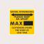 Window Vinyl Max Occupancy Yellow